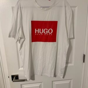 Hugo Boss White Tee with Red Graphic